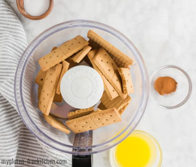 gluten-free graham crackers in food processor