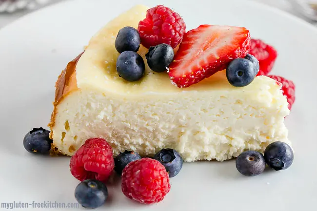 Slice of Classic Gluten-free Cheesecake