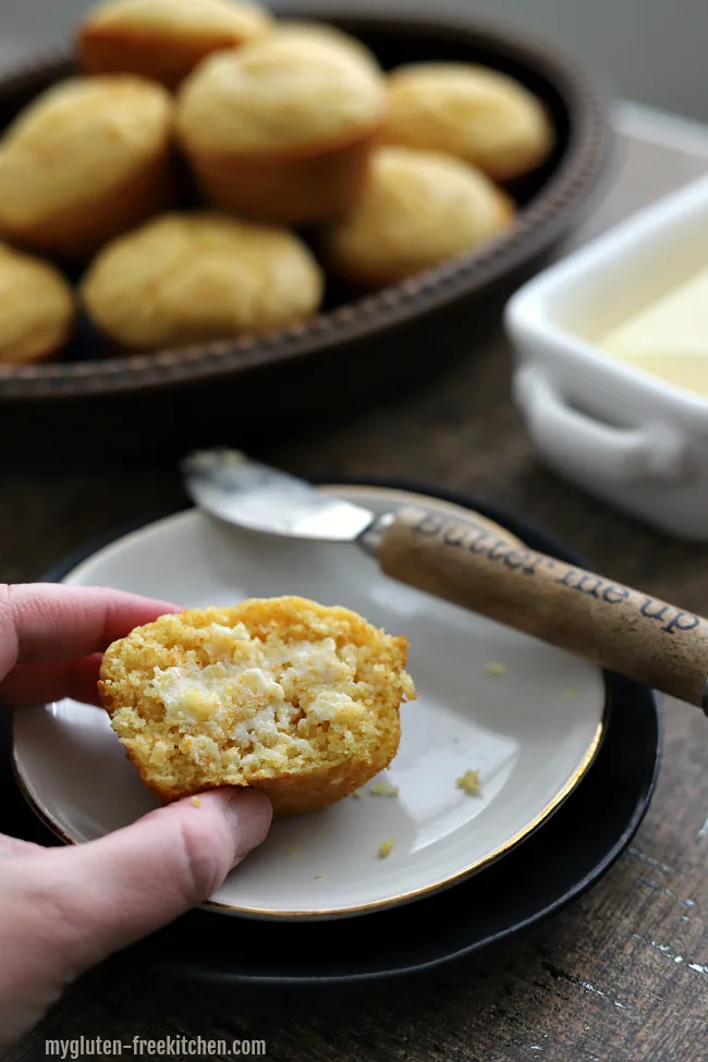 Gluten-free Cornbread Muffin with Butter