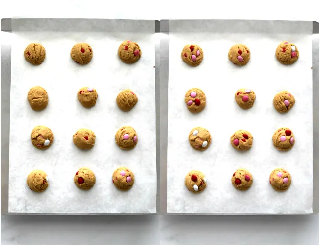 Baking gluten-free peanut butter m and m cookies