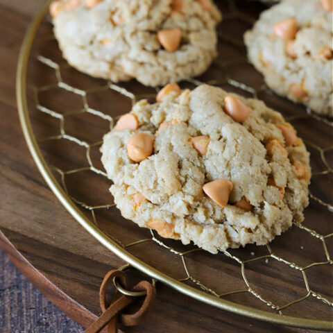 Best Gluten-free Oatmeal Butterscotch Cookies on cooling rack